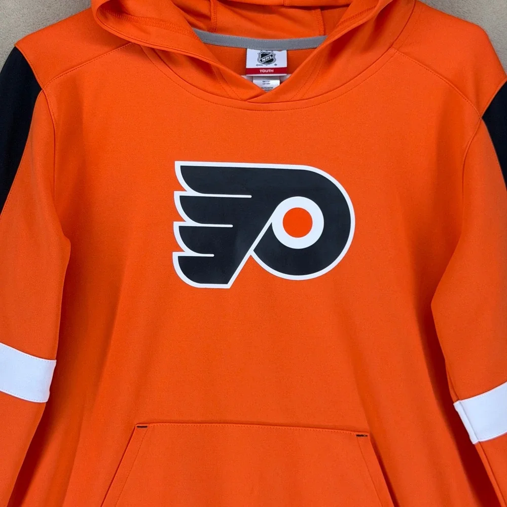 Youth Philadelphia Flyers NHL Orange‎ Hoodie Pullover Sweatshirt XL 18/20 - Picture 2 of 11